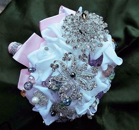 Brooch Bouquet Pink Wedding Bouquet Button By Cocochicbouquet