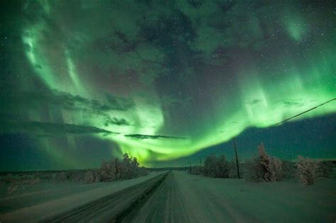 The Northern Lights Route The Road From Muonio To Kilpisjarvi In