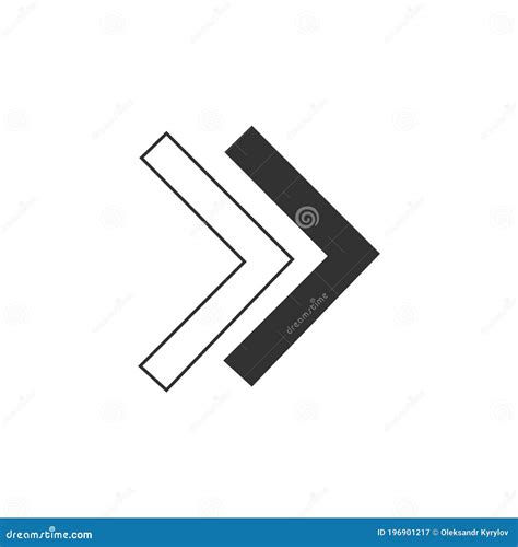 Right Chevron Arrow Vector Icon Stock Vector Illustration Isolated On