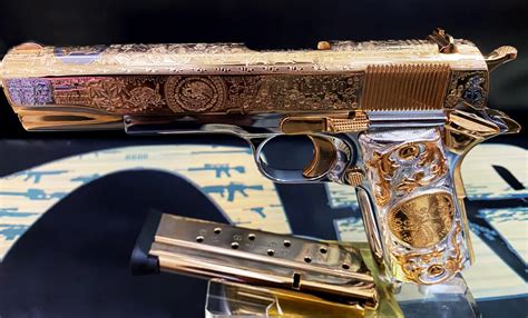 Artstation Design For Colt 1911 El Chapo Guzman Laser Engraving