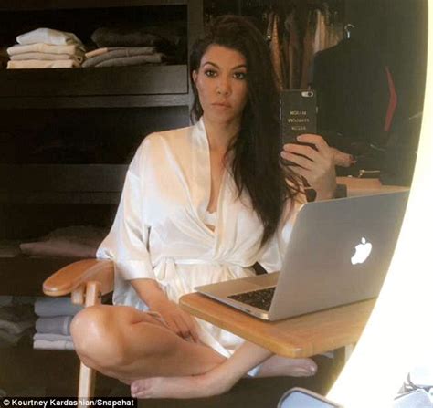 Kourtney Kardashian Wears Nothing But A Bathrobe On Snaphcat Daily