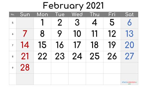 Practical, versatile and customizable february 2021 calendar templates. Free Printable February 2021 Calendar - 6 Templates