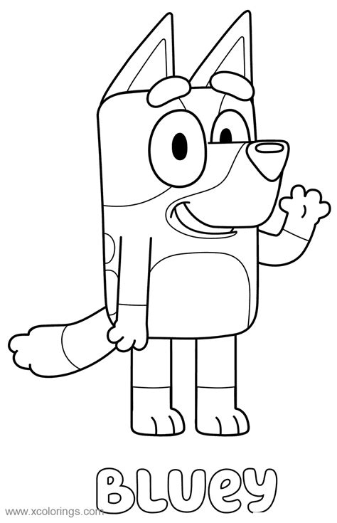 Printable Bluey Coloring Page