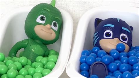 Pj Masks Toys Wrong Heads Learn Colors With Bathtubs And Beads Colorful