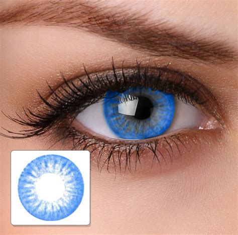Colour Contact Lenses Ha16 Electric Blue Buy Online Hairspray