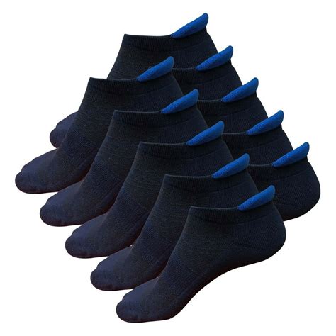 Bandq 10 Pairs Mens Athletic Cotton No Show Low Cut Ankle Breathable