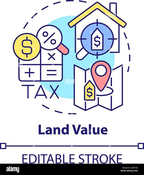 Land Value Concept Icon Stock Vector Image And Art Alamy