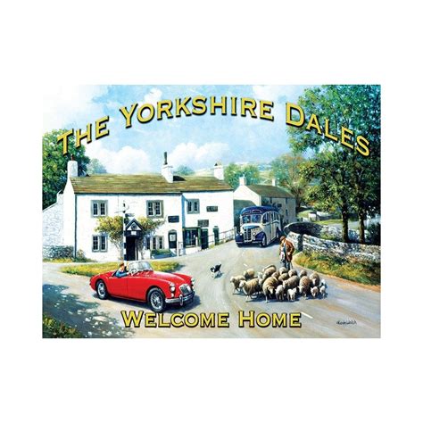 The Original Metal Sign Co Wall Sign The Yorkshire Dales Classic Car