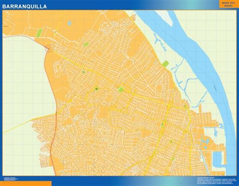 Mapa De Barranquilla En Colombia Plastificado Velleda Grande My Xxx