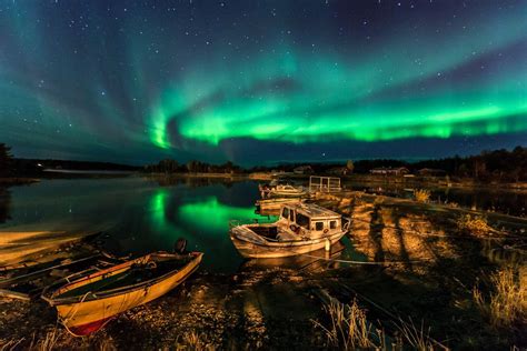 Lake Inari Northern Lights Northern Lights Northern Lights Finland
