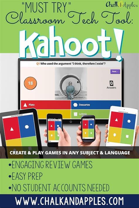 Must Try Classroom Tech Tools Kahoot Chalk And Apples Classroom