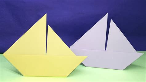 2d Paper Sailboat Super Easy Tutorial For Kids How To Make An Origami