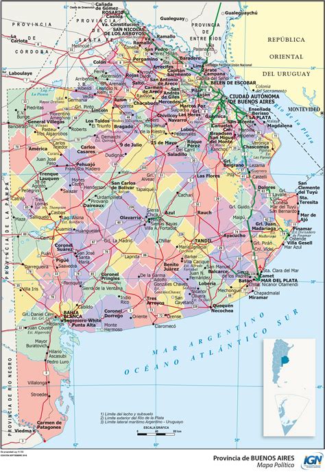 Map Of The Province Of Buenos Aires And Its Partidos Full Size Gifex
