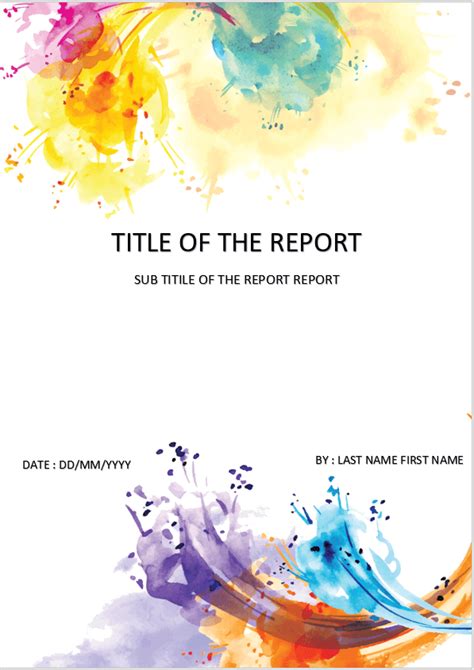 Cover Page Download Template For Ms Word Clouds Cover Page Reverasite