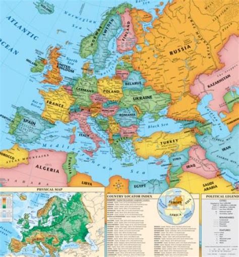 Labeled Map Of Europe Countries And Capitals