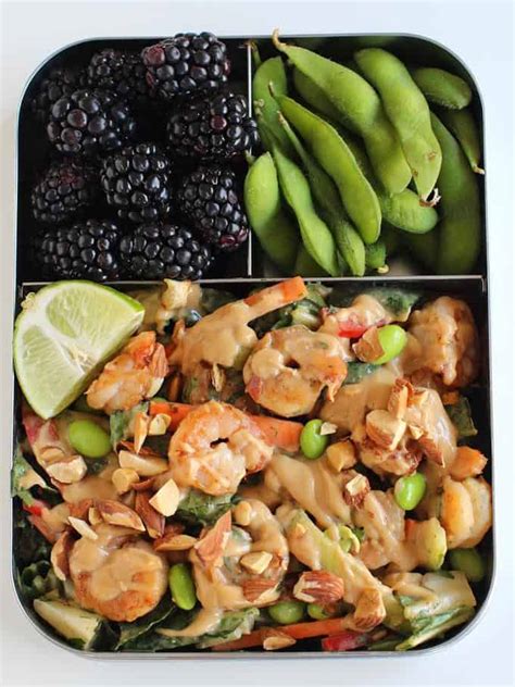 Grilled shrimp thai salad with a spicy peanut dressing. Thai Shrimp Crunch Salad - Dinner, then Dessert
