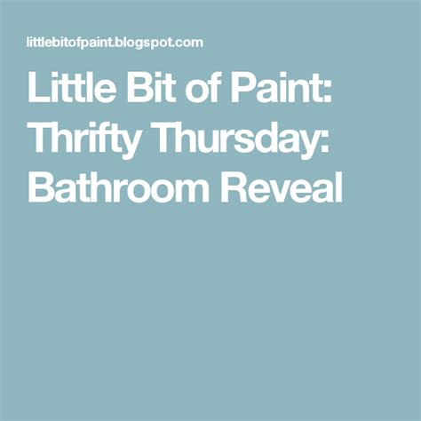 Thrifty Thursday Bathroom Reveal Thrifty Reveal Thursday