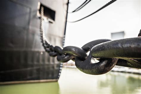 Large And Heavy Anchor Chain Of A Huge Ship Photograph By Alex Grichenko