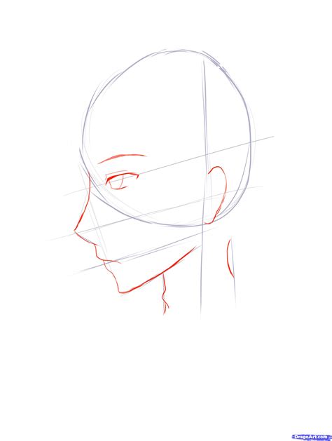 How To Draw A Male In Profile View Step By Step Anime