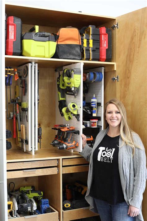 He was super patient and answered all my questions. Garage Hand Tool Storage Cabinet Plans - Her Tool Belt