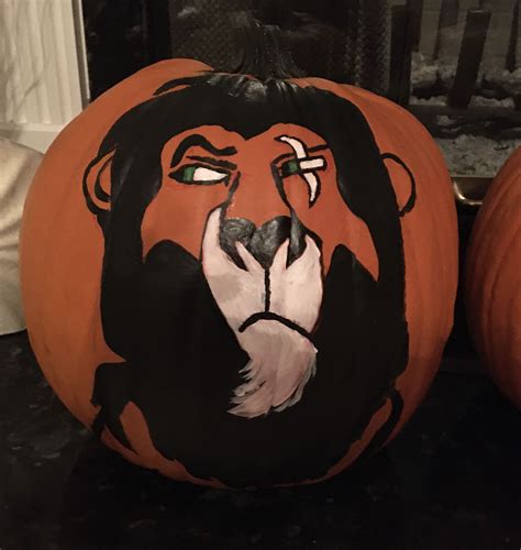 Scar From Lion King Painted Pumpkin Painted Pumpkins King Painting