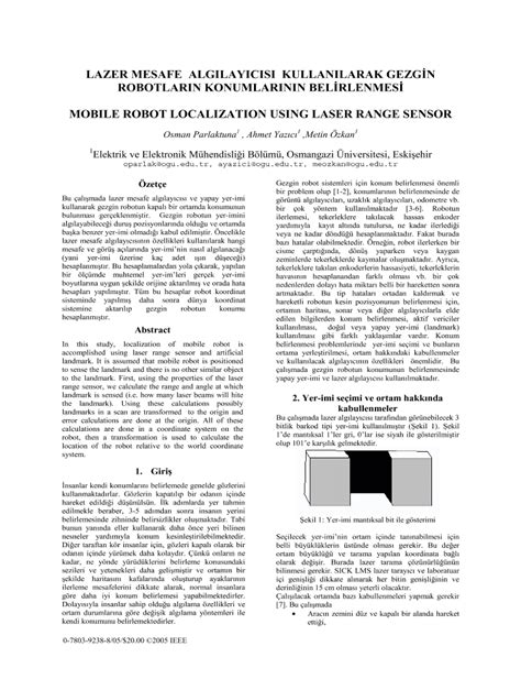 Mobile Robot Localization Using Laser Range Sensor Ieee Conference