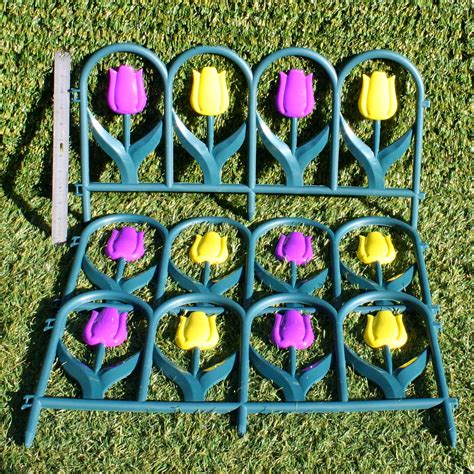 PLASTIC FENCING LAWN GRASS BORDER PATH GRAVE EDGING FANCY SMALL PICKET