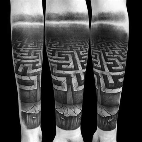 60 Labyrinth Tattoo Designs For Men Maze Ink Ideas