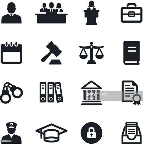 Legal System Icons High Res Vector Graphic Getty Images
