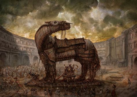 Trojan Horse By Keith Thompson Trojan Horse Horses Horse Art