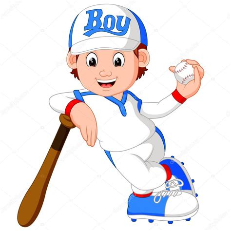 Illustration Of Boy Baseball Player Premium Vector In Adobe Illustrator