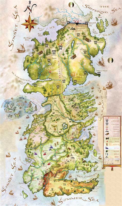 Map Of Westeros The Arbor Maps Of The World