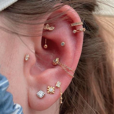 Ear Curation On Instagram Rook Outer Conch Inner Conch Double Upper Helix Tragus And