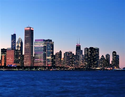 Premium Photo Chicago Skyline At Dusk