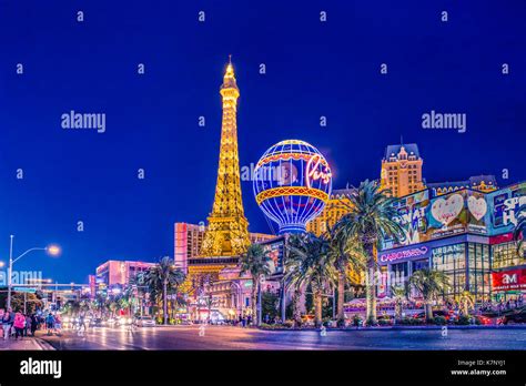 Las Vegas Nevada May 17 2017 Beautiful Night View Of Las Vegas