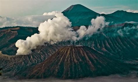 Beautiful Mount Bromo In The Morning East Java Indonesia Stock Image