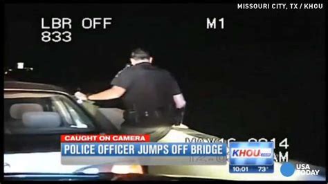 Police Officer Jumps Off Bridge In Order To Save Life