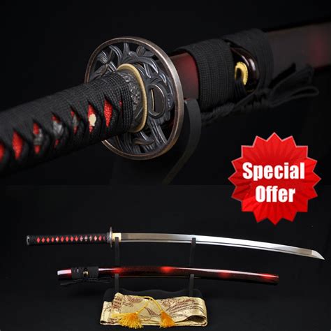 Handmade Japanese Samurai Katana Sword 1060 High Carbon Steel Full Tang
