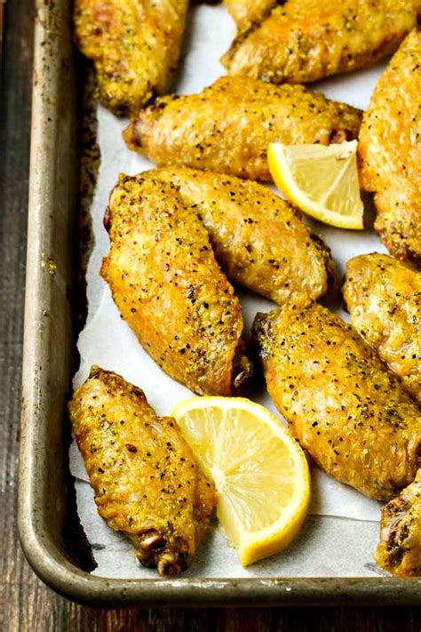 Crispy Baked Lemon Pepper Chicken Wings Splendor Garden