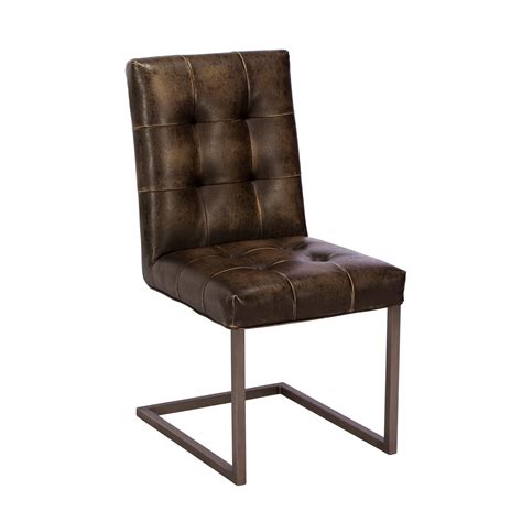 Rupert Dining Chair Faux Leather Brown Dining Benches Meubles