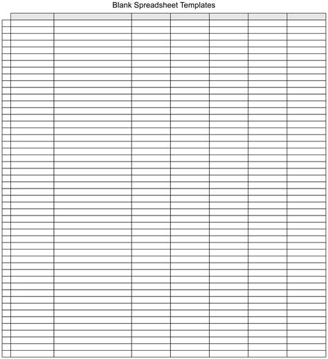 Best Images Of Printable Blank Excel Spreadsheet Template Free