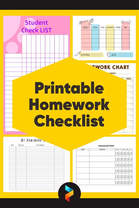 Free Printable Homework Checklist Printable Templates