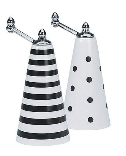 Cone Pep Art Salt Mill And Pepper Mill Set By William Bounds 12cm