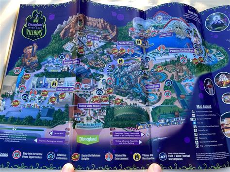 Disneyland After Dark Villains Nite Park Map With Food Offerings And