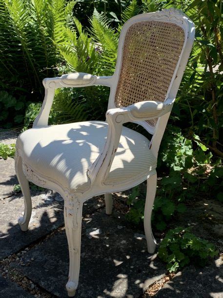 Shop for french accent chairs online at target. A French Style Cream Painted Open Armchair with Cane Work ...