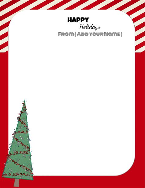 Free Christmas Stationery Printable Printable World Holiday