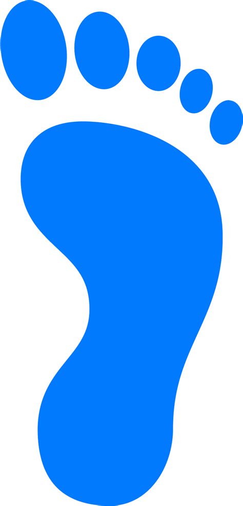 Blue Footprint Png Black And White Footprint Clipart Full Size