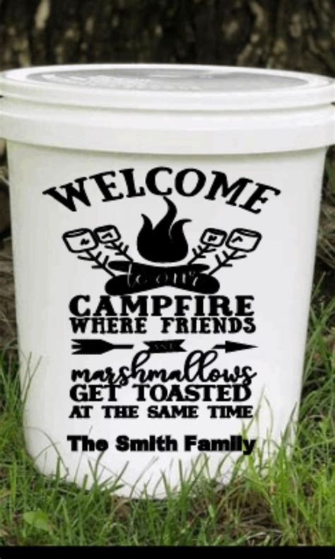 Camping Welcome To Our Campfire Vinyl Decal Free Etsy