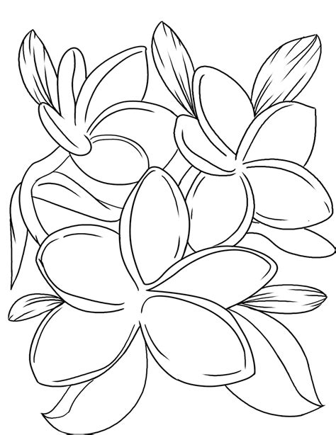 A Flower With Leaves On It Coloring Page