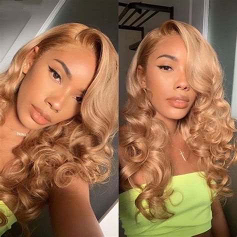 Honey Blonde Body Wave Wig X X Hd Lace Front Wig Human